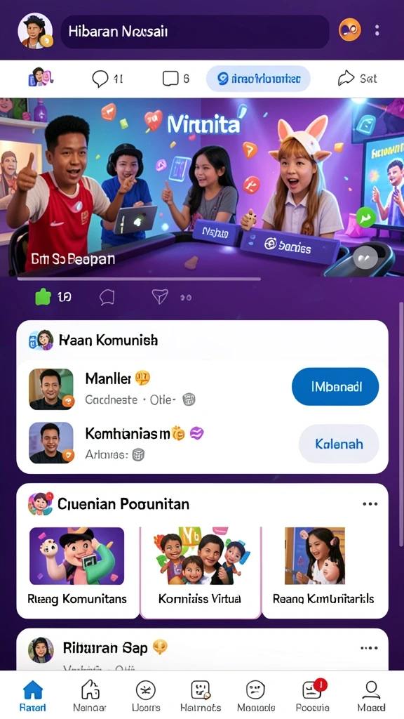 bank338 - Fitur sosial untuk berinteraksi dengan teman.