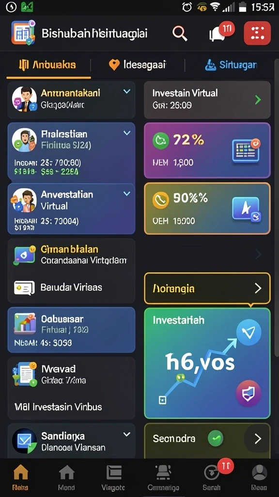 pt707 - Menu permainan yang intuitif dan mudah dinavigasi.
